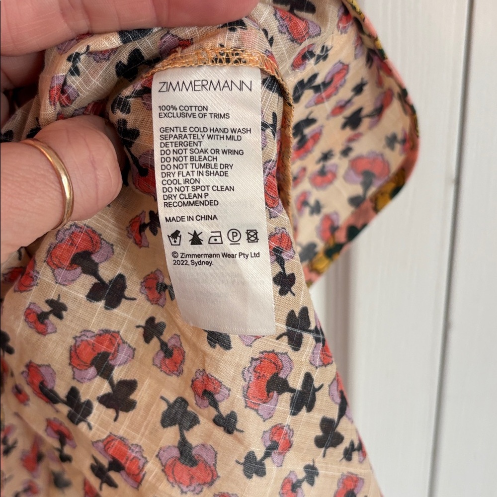 Zimmermann Girls Floral Dress in Purple and Yellow - Picture 8 of 9